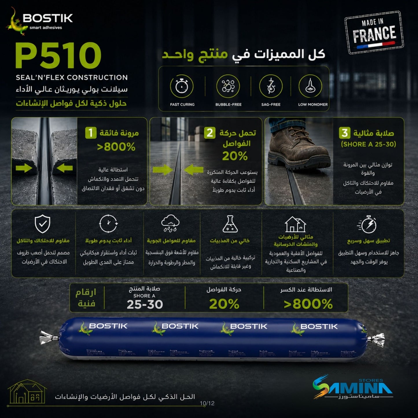 Bostik P510 Seal’N’Flex Construction – سيلانت ولاصق بولي يوريثان