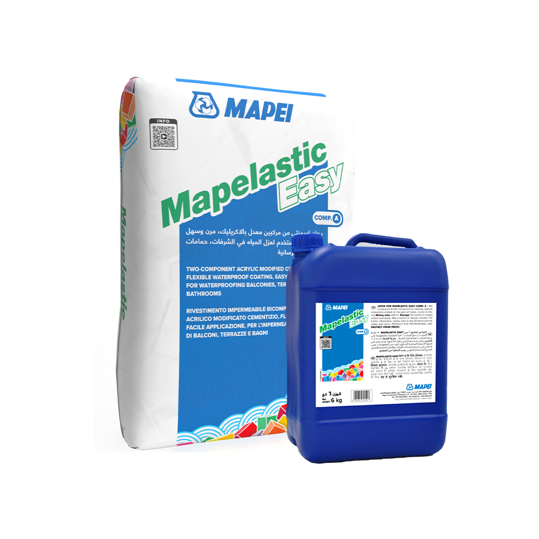 Mapei Mapelastic Easy – مابي لاستيك ايزي عزل أسمنتي مرن ثنائي المكونات 24 كجم