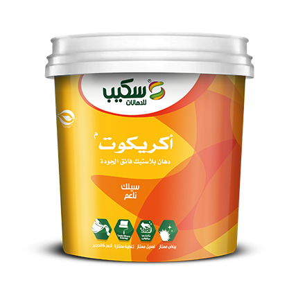اكريكوت سيلك ابيض جالون 2.5 لتر