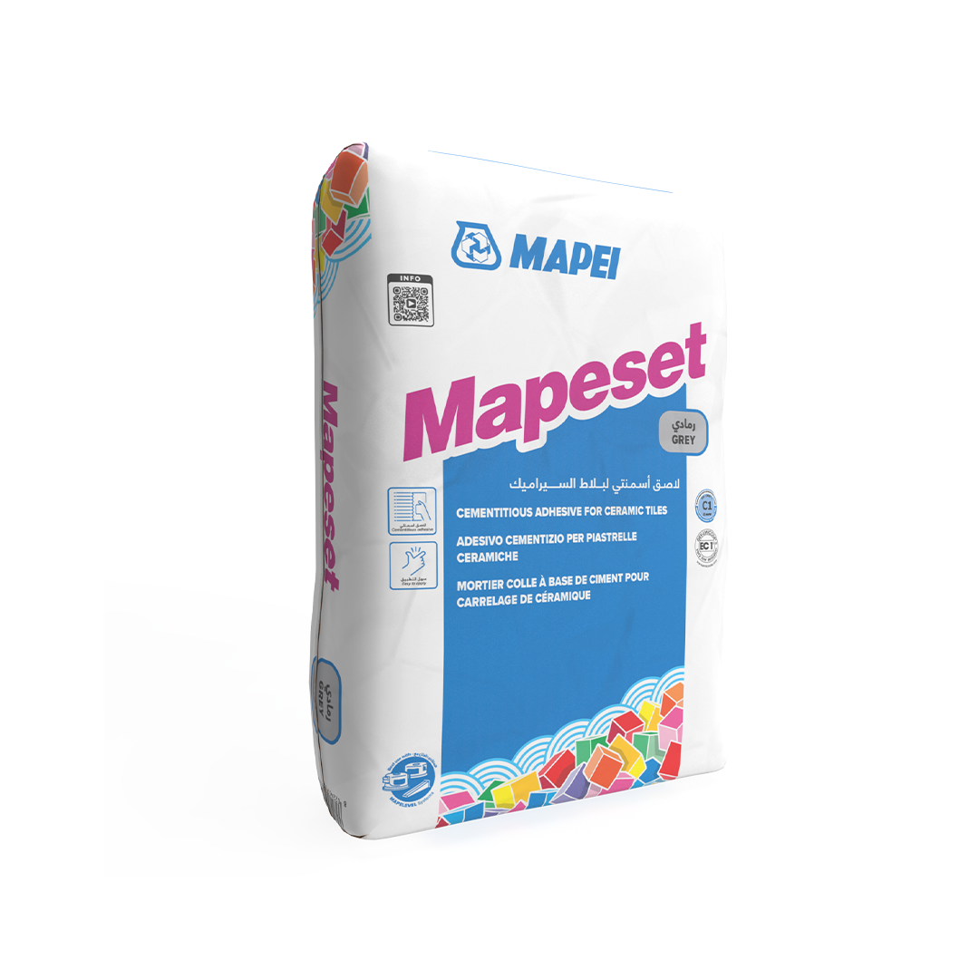 Mapei Mapeset – مابي مابيست لاصق أسمنتي للبلاط والموزاييك 25 كجم رمادي