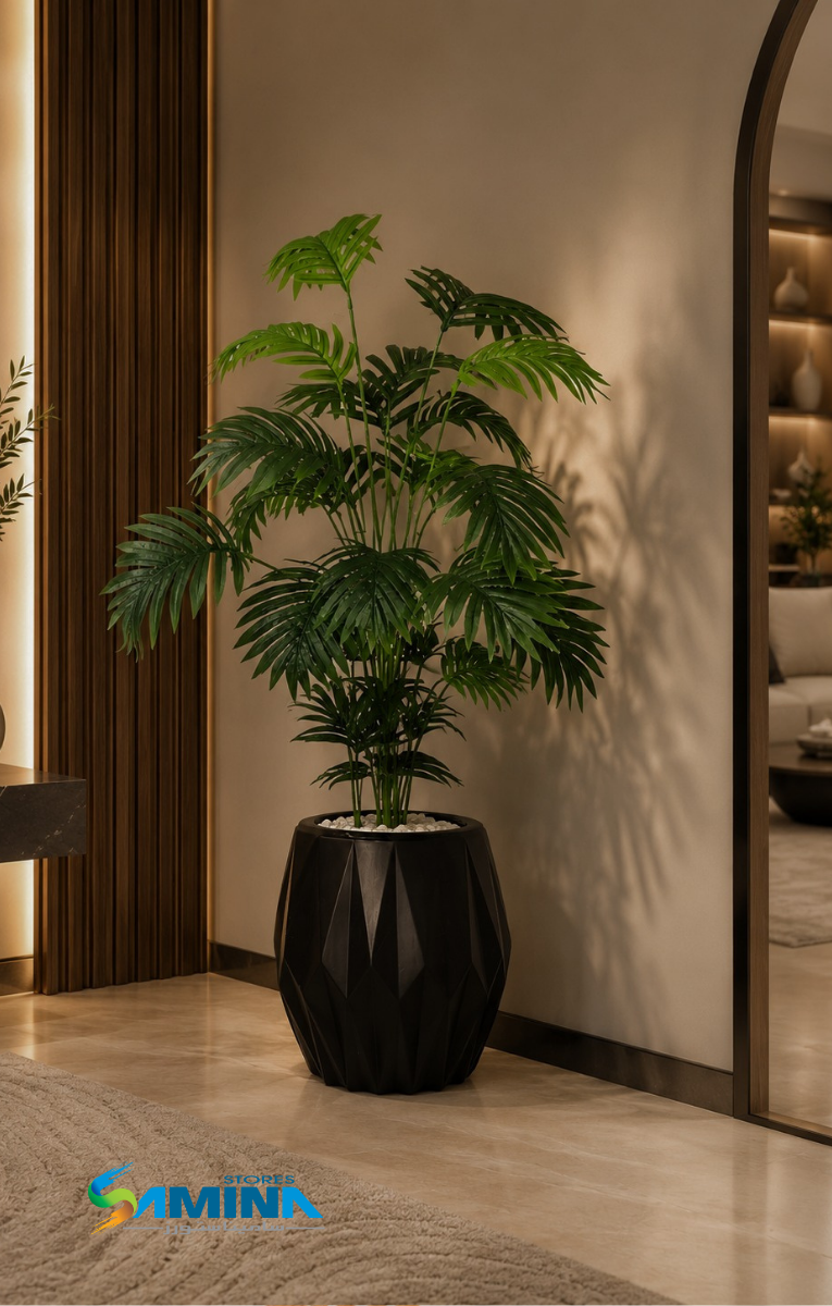 شجرة عجوزة صناعية – 18 فرع – 65 سم - Artificial Areca Palm Tree – 18 Stems – 65 cm