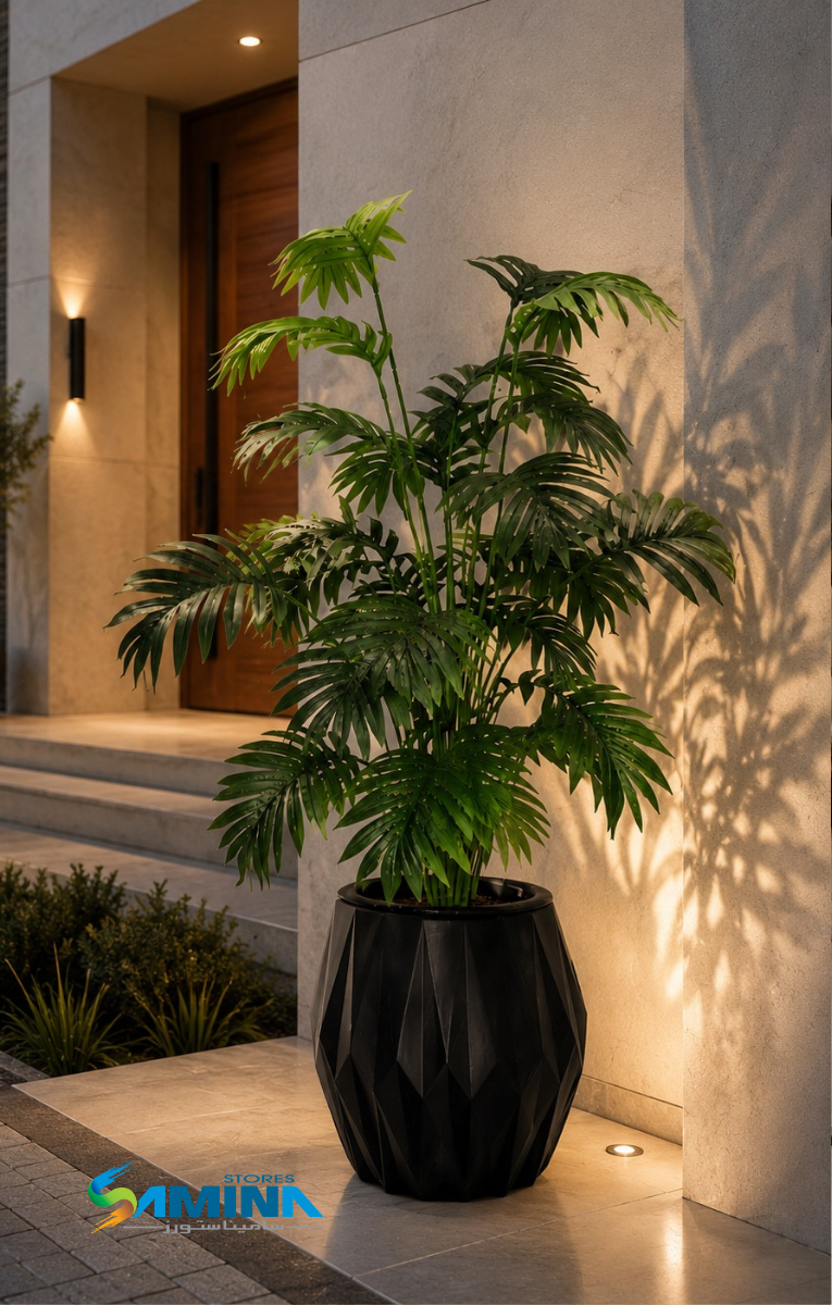 شجرة عجوزة صناعية – 18 فرع – 65 سم - Artificial Areca Palm Tree – 18 Stems – 65 cm