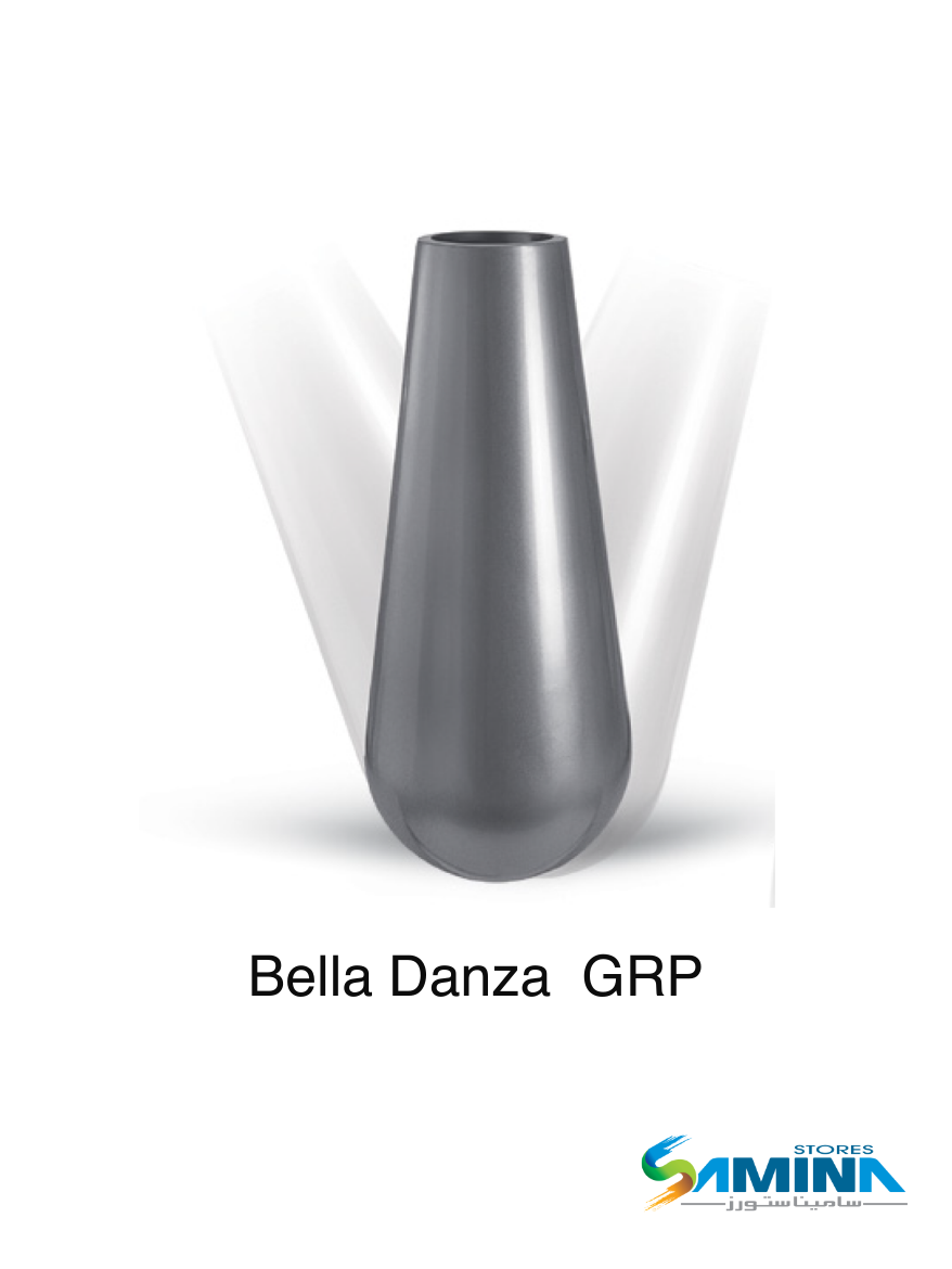 حوض نباتات ديكوري Bella Danza GRP  من  Kenzi Botanics مصنوع من فايبر جلاس  مناسب للاستخدام الداخلي والخارجي ومقاوم للعوامل الجوية.