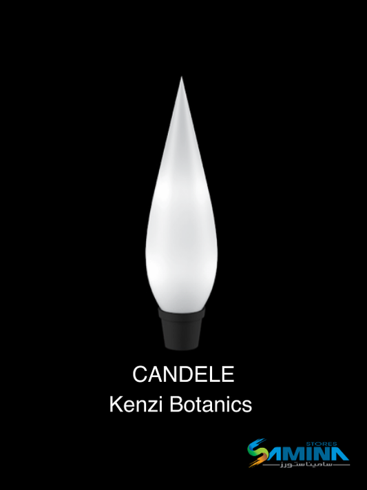 CANDELA Illuminated  Kenzi Botanics – عمود ديكور مضيء بقاعده من بولي إيثيلين عالي النقاء للاستخدام الداخلي والخارجي