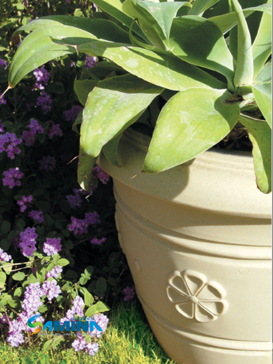 حوض نباتاتEmi Classic من Kanzi Botanics حوض ديكوري فاخر مصنوع من خامة (بولي إيثيلين عالي النقاء)، وهي خامة متطورة تتميز بالمتانة العالية وخفة الوزن، م