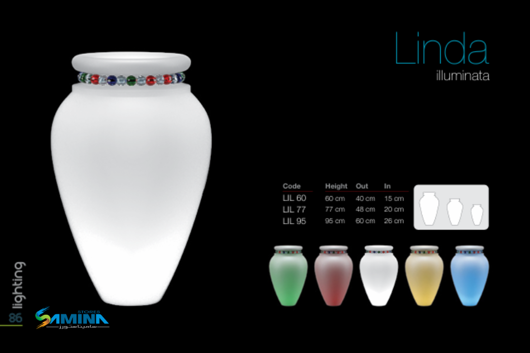 احواض نباتات  مضئ Linda - Illuminata من Kenzi Botanics هو حوض ديكوري فاخر مصنوع من خامة
والتي توفر مزيجًا مثاليًا من المتانة، خفة الوزن، والعمر الافتراضي الطويل.