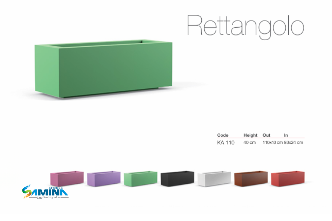 حوض نباتات Rettangolo MODERN  من Kenzi Botanics هو حوض ديكوري فاخر مصنوع من خامة
، والتي توفر مزيجًا مثاليًا من المتانة، خفة الوزن، والعمر الافتراضي الطويل.