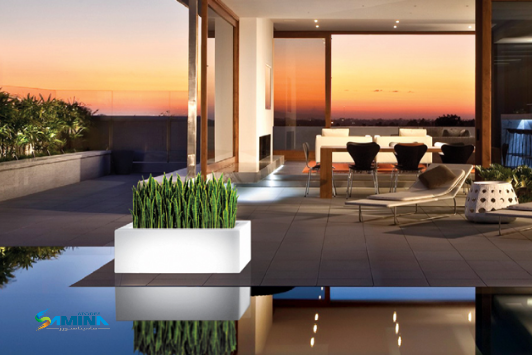 احواض نباتات  مضئ Rettangolo Illuminato من Kenzi Botanics هو حوض ديكوري فاخر مصنوع من خامة
والتي توفر مزيجًا مثاليًا من المتانة، خفة الوزن، والعمر الافتراضي الطويل.