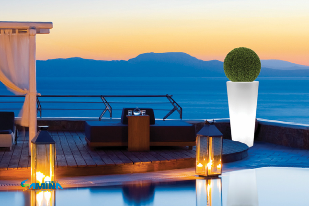 احواض نباتات  مضئ Ronda- illuminata من Kenzi Botanics هو حوض ديكوري فاخر مصنوع من خامة
والتي توفر مزيجًا مثاليًا من المتانة، خفة الوزن، والعمر الافتراضي الطويل.