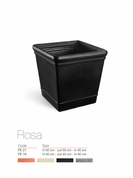 حوض نباتات ديكوري بولي إيثيلين عالي النقاء Rosa  Classic  Kenzi Botanics