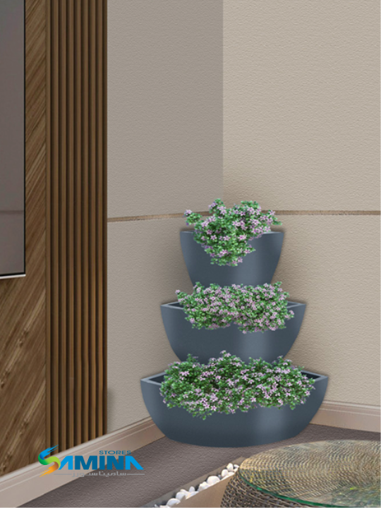 حوض نباتات ديكوري بولي إيثيلين عالي النقاء DO-RE-MI - Kenzi Botanics (High Pure Polyethylene)