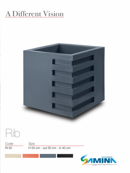 حوض نباتات ديكوري بولي إيثيلين عالي النقاء RIB–Kenzi Botanics (High Pure Polyethylene)