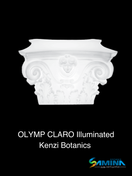 وحدة ديكور مضيئة OLYMP CLARO مصنوعة من بولي إيثيلين عالي النقاء، مقاومة للعوامل الجوية، مثالية للديكور والإضاءة الداخلية والخارجية.