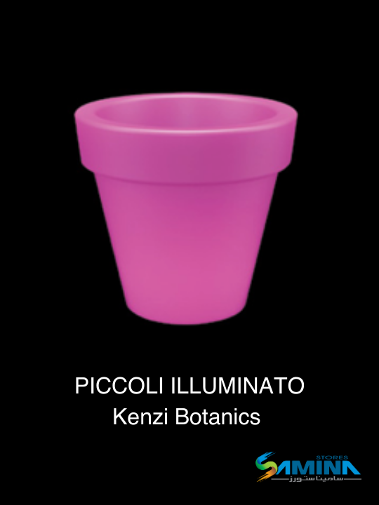  حوض نباتات ديكوري مضئ بولي إيثيلين عالي النقاء Piccoli - Illuminato – Kenzi Botanics