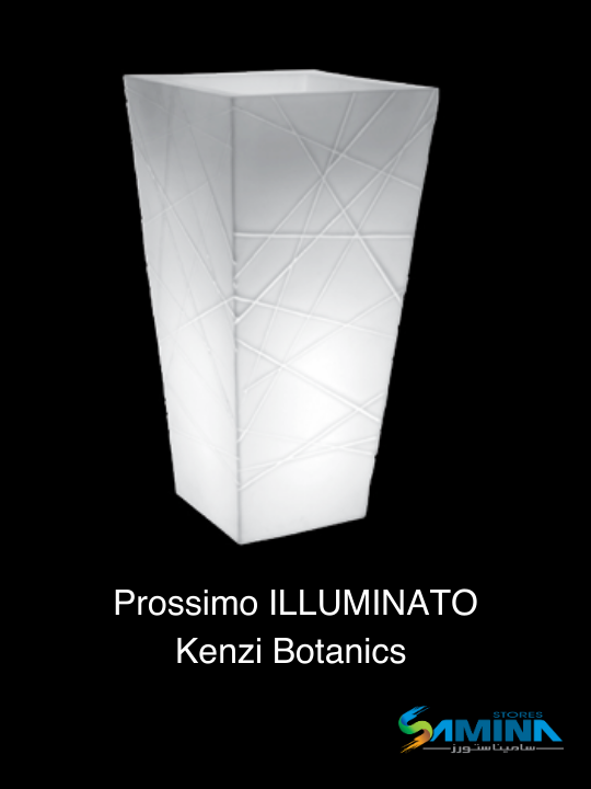 احواض نباتات  مضئ Prossimo Illuminato من Kenzi Botanics هو حوض ديكوري فاخر مصنوع من خامة
والتي توفر مزيجًا مثاليًا من المتانة، خفة الوزن، والعمر الافتراضي الطويل.