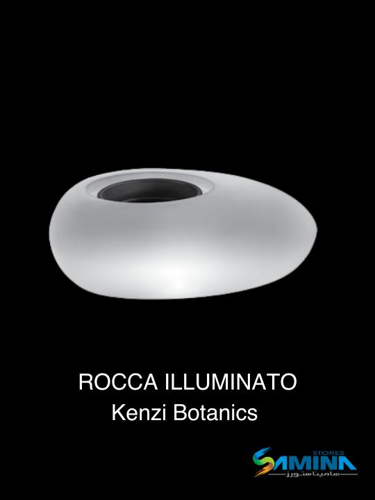 احواض نباتات  مضئ Rocca  Illuminato من Kenzi Botanics هو حوض ديكوري فاخر مصنوع من خامة
والتي توفر مزيجًا مثاليًا من المتانة، خفة الوزن، والعمر الافتراضي الطويل.