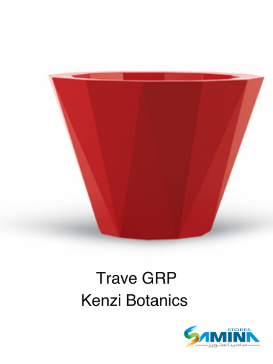 احواض نباتات ديكوري  Trave GRP  من  Kenzi Botanics مصنوع من فايبر جلاس  مناسب للاستخدام الداخلي والخارجي ومقاوم للعوامل الجوية.